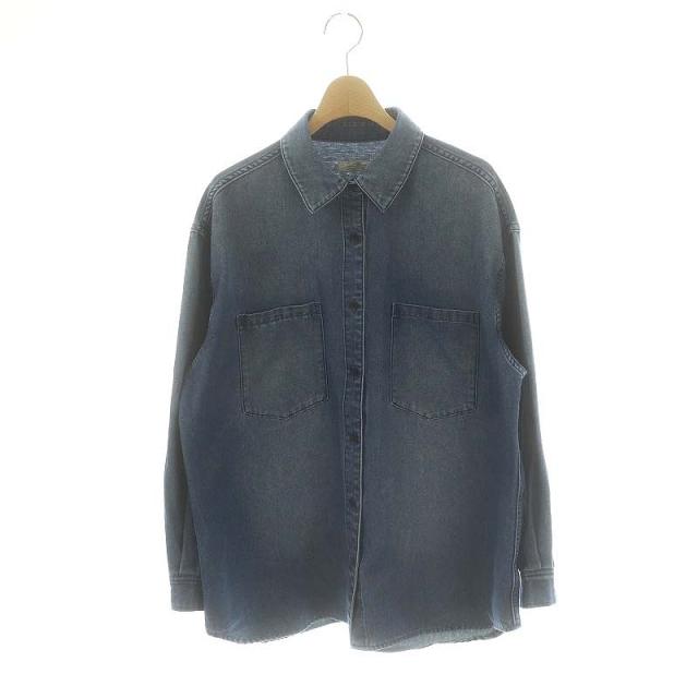 【中古】ジャーナルスタンダード レリューム 24AW デニムオーバーサイズシャツ 長袖 フロントボタン コットン F 青の通販は 6,500円