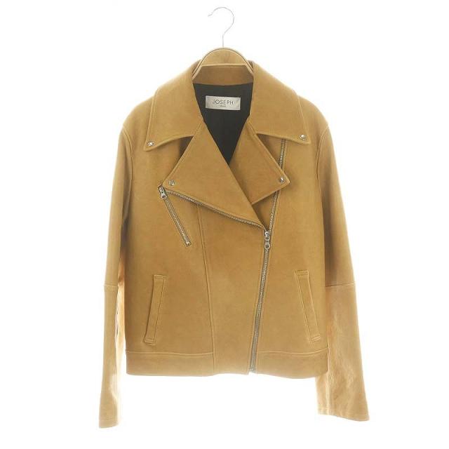 【中古】ジョセフ ラムレザーライダースジャケット ジップアップ 総裏地 6 キャメル /DO ■OS ■SH レディース 中古】ジョセフ ラムレザーライダースジャケット ジップアップ 総裏地