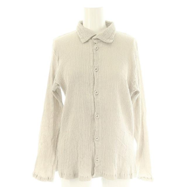【中古】ハート Haat イッセイミヤケ 24SS KYO CHIJIMI MAY シャツ ブラウス 長袖 2 グレー /DF ■OS レディースの通販は