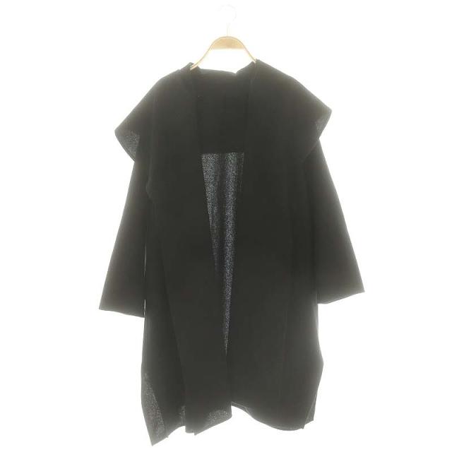 【中古】ヨーガンレール JURGEN LEHL ウール カシミヤ ガウンコート ロングカーディガン S 黒 ブラック レディース