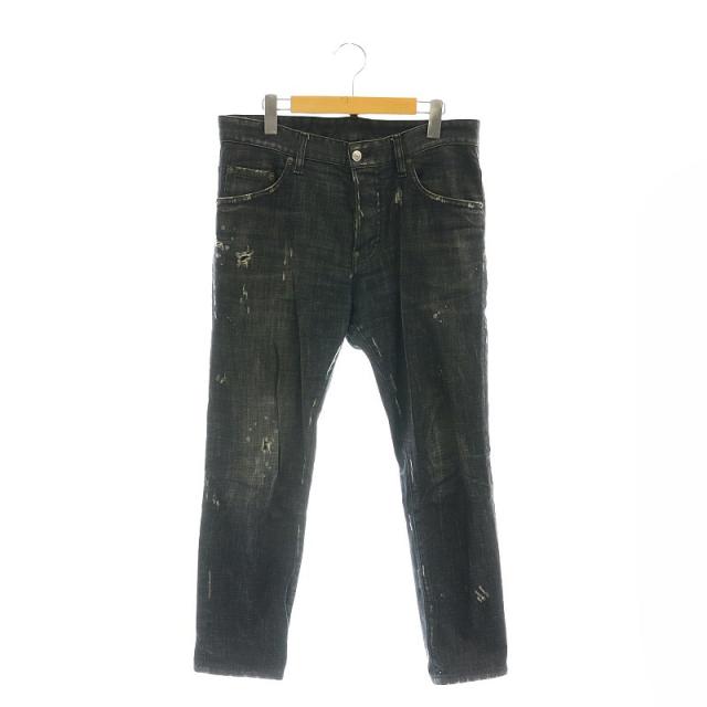 【中古】ディースクエアード BLACK DENIM SKATER JEAN デニムパンツ ジーンズ テーパード ボタンフライの通販は