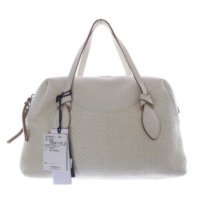 【中古】未使用品 ジャンニキャリーニ サファリ 素材切り替え 2WAYバッグ ハンドバッグ べージュ /SR43 レディースの通販は