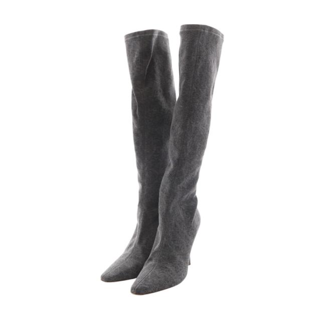 【中古】ジアボルギーニ Barbara Borghini ROSIE 8 DENIM ロングブーツ デニム 38 25cm /AK11 ■SH レディース