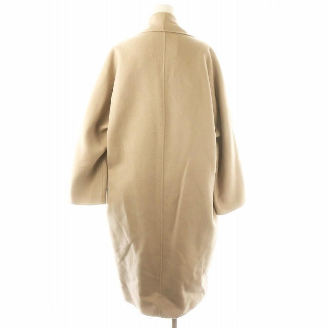 【中古】アヴァアドール Deuxieme Classe取り扱い ショールカラーウールコート ミドル丈 グレージュ レディースの通販は