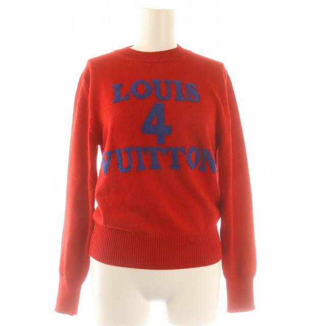 【中古】ルイヴィトン LOUIS VUITTON 23AW カシミヤ混ロゴニット セーター 長袖 S 赤 レッド ■OS ■SH レディースの通販は