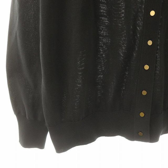 【中古】エブール ebure シアーコットンアセテート Vネックニットカーディガン 長袖 38 グレー レディースの通販は