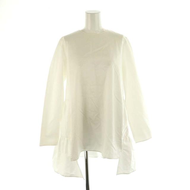 【中古】ヨーコチャン YOKO CHAN バックティアード ブラウス 長袖 プルオーバー コットン 38 M 白 ホワイト /YQの通販は 4,860円