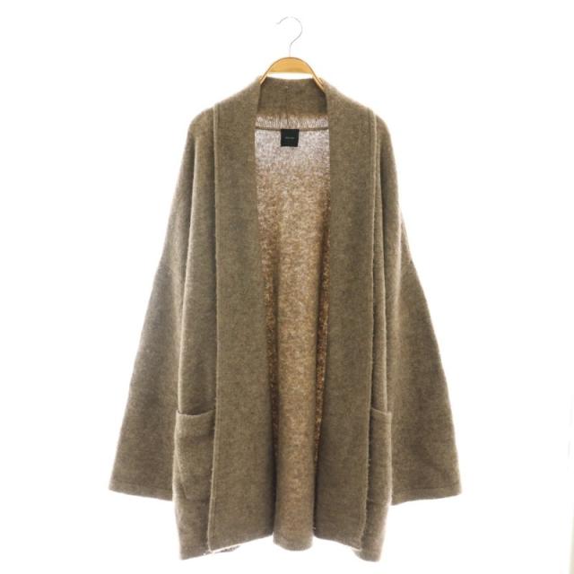 【中古】スピック&スパン Spick&Span 23AW イタリアヤーンニュアンスローブカーディガン ニット ロング ブラウン 茶の通販は 5,200円
