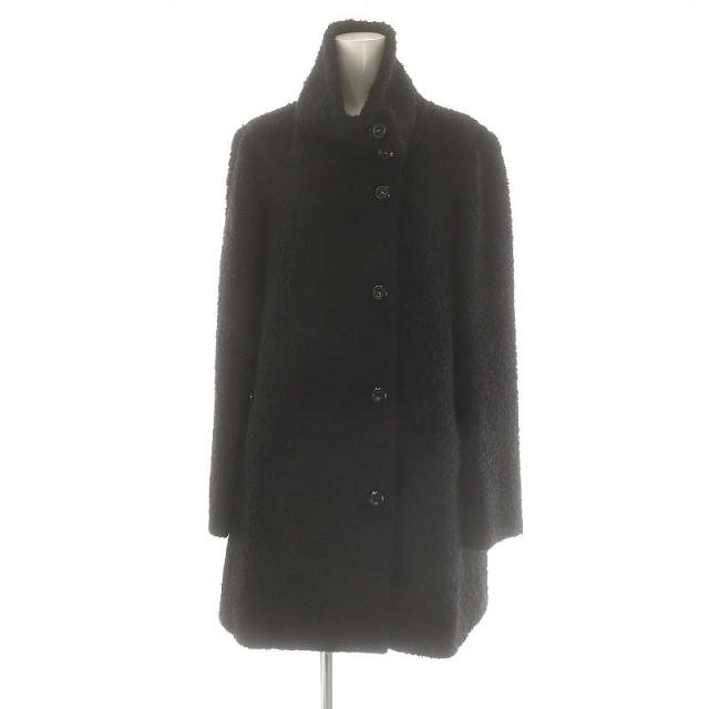中古】レリアン Leilian スタンドカラー コート アルパカ 9 黒