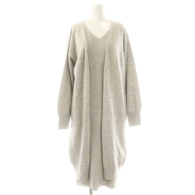【中古】未使用品 ラウンジドレス ガリャルダガランテ 2点セット ワンピース ノースリーブ カーディガン F グレーの通販は 8,208円