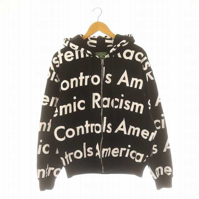 【中古】デニムティアーズ Systemic Racism Controls America Zip Up Hoodie パーカー フーディー ジップアップ Lの通販は