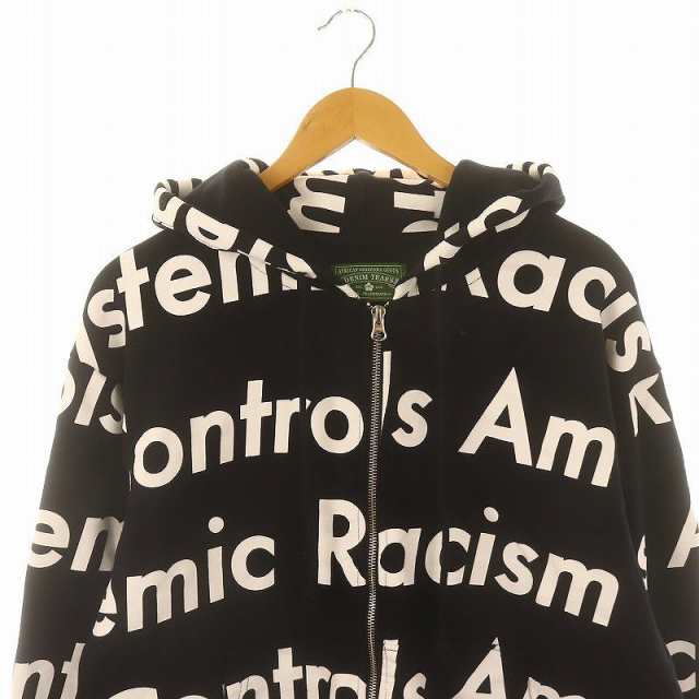 【中古】デニムティアーズ Systemic Racism Controls America Zip Up Hoodie パーカー フーディー ジップアップ Lの通販は