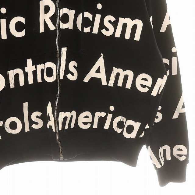 【中古】デニムティアーズ Systemic Racism Controls America Zip Up Hoodie パーカー フーディー ジップアップ Lの通販は