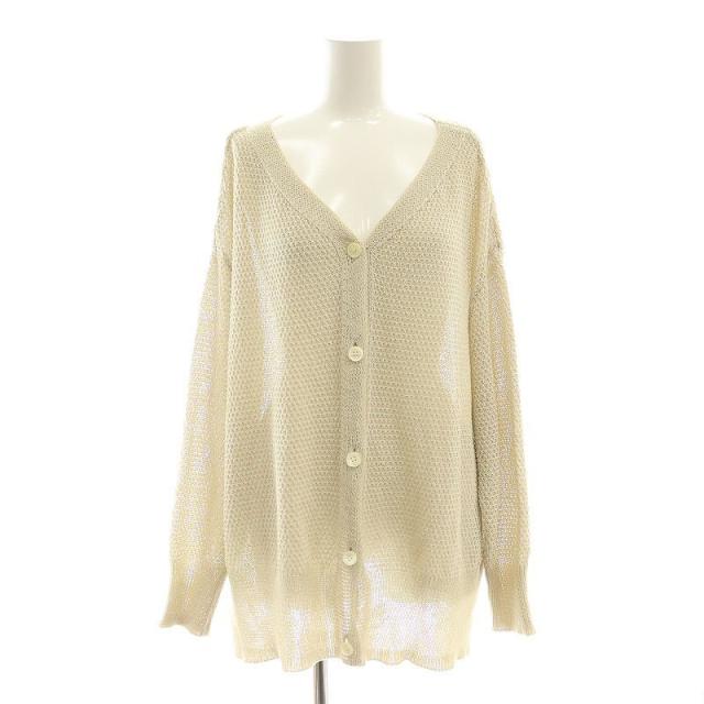 【中古】フレームワーク Framework 23SS カノコ2WAY Back開きカーディガン ニット 長袖 ベージュ /HK ■OS レディースの通販は 5,200円