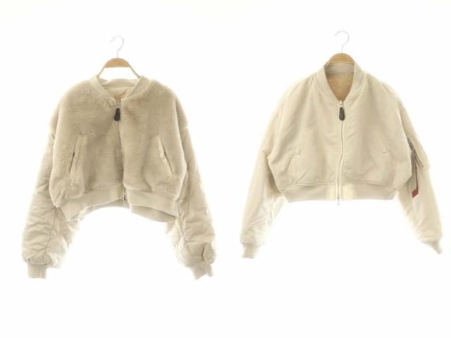 【中古】スナイデル × アルファインダストリーズ MA-1 リバーシブルブルゾン ジャケット ファーの通販は 5,632円