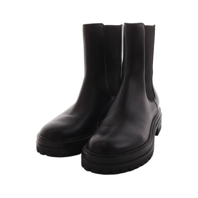 【中古】ジャンヴィトロッシ サイドゴアブーツ ショートブーツ レザー 38 25cm 黒 ブラック /AK12 ■SH レディースの通販は