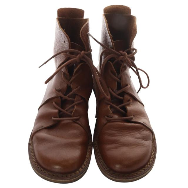 トリッペン trippen ショートブーツ 37 レザー ダークブラウン レディース 靴 トリッペン TRIPPENブラウンレザー ブーツ 37 トリッペン trippen