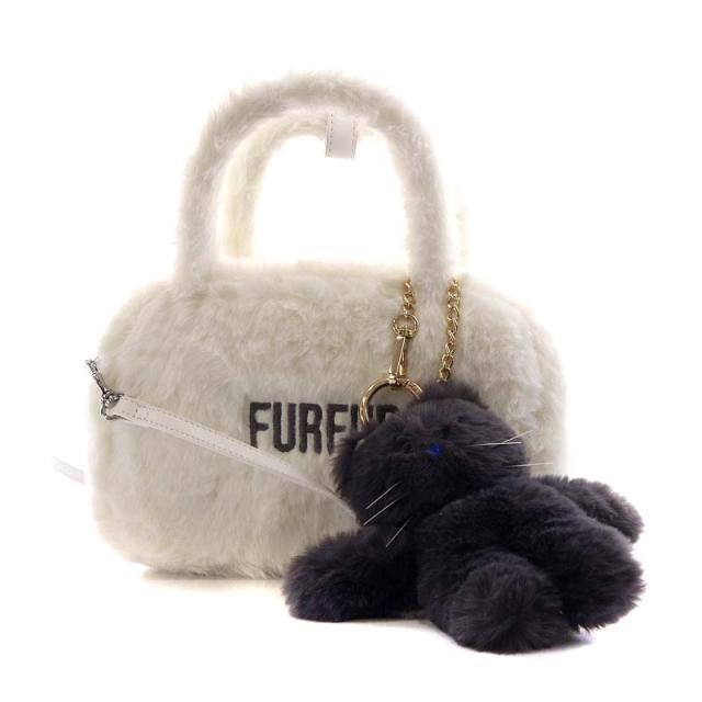 【中古】ファーファー ハンドバッグ ショルダーバッグ 2way キャットマスコットチャーム /AK11 レディースの通販は