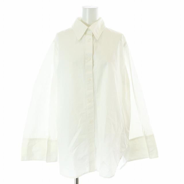 【中古】クラネ CLANE 22AW ROUND SLIT BELL SLEEVE SHIRT シャツ カジュアル 長袖 2 M 白 ホワイトの通販は 6,200円