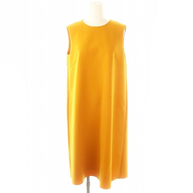 【中古】フォクシーニューヨーク Dress La Foire ワンピース ロング ミモレ ノースリーブ 38 オレンジの通販は