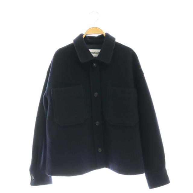 【中古】バビロン BABYLONE 23AW パイルショートシャツブルゾン アウター ウール F 紺 ネイビー /YQ ■OS レディースの通販は 6,200円