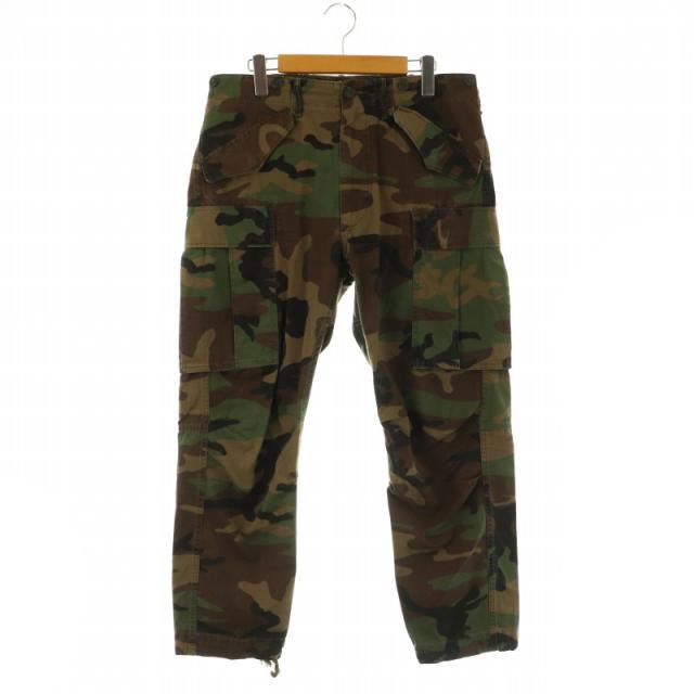 【中古】ダブルアールエル RRL TROUSERS REGIMENT カモフラパンツ コットン 31×30 茶 ブラウン カーキ ■SH メンズの通販は