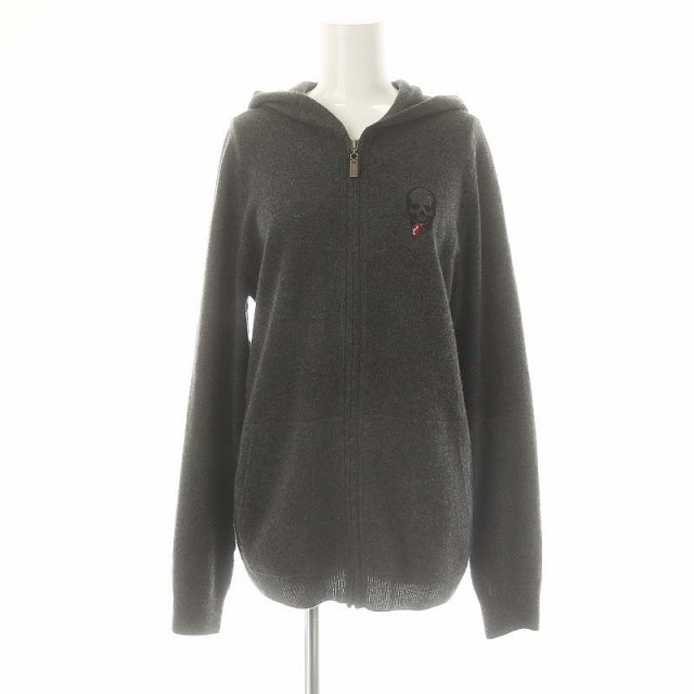 中古】ルシアンペラフィネ スカル カシミヤニットジップアップ