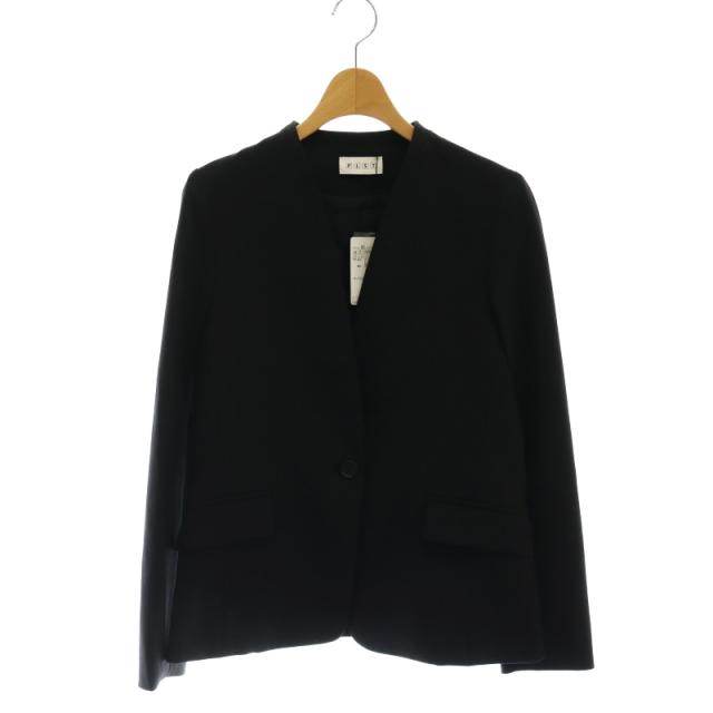 【中古】未使用品 プラステ PLST ブラッシュドバックカラーレスジャケット シングル XS 黒 /HK ■OS レディースの通販は
