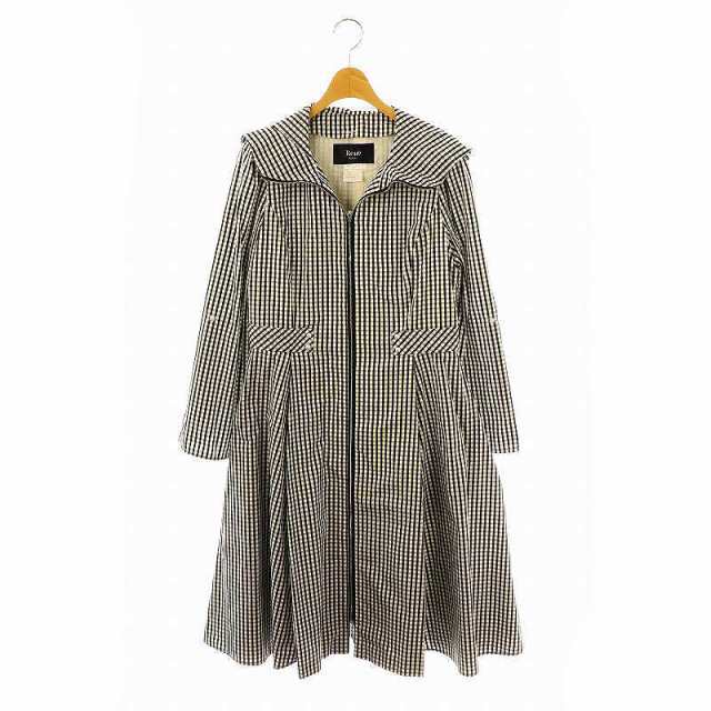 最も  中古】ルネ ギンガムチェックフード付きコート ベーシック Rene ジャケット・アウター