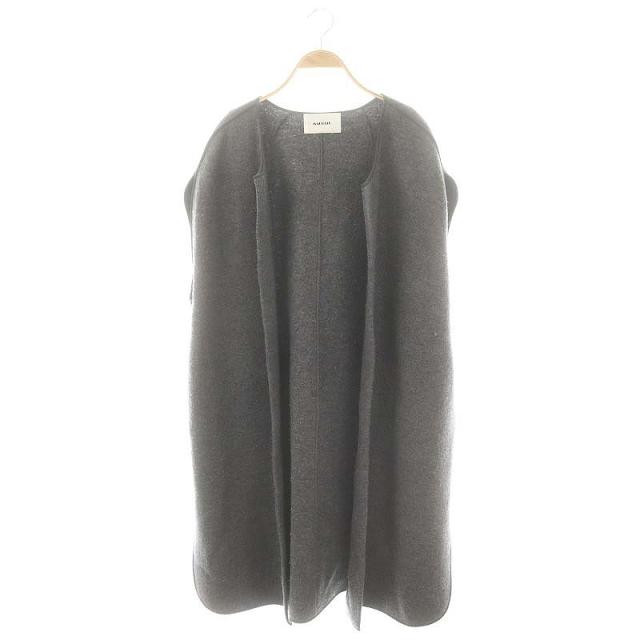 【中古】マチャット MACHATT ウールロングベスト グレー /MI ■OS レディースの通販は