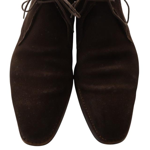 【中古】クロケット&ジョーンズ スエードブーツ ショート 9E 27.5cm 茶色 /SR14 ■AD メンズ