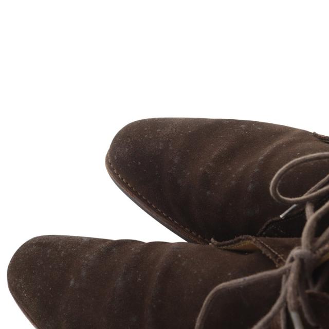 【中古】クロケット&ジョーンズ スエードブーツ ショート 9E 27.5cm 茶色 /SR14 ■AD メンズ