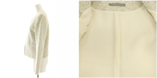 美品♡セオリーリュクス ノーカラージャケット ミックスツイード ママ