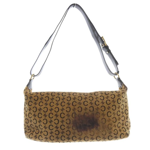 【中古】セリーヌ CELINE オールドセリーヌ マカダム柄 ショルダーバッグ 茶色 ブラウン /SR15 ■OH レディース