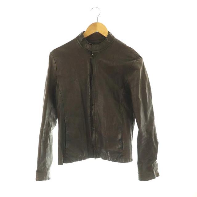 【中古】イサムカタヤマバックラッシュ 1325-04 イタリアン製品染め ライダースジャケット S ダークブラウン メンズ