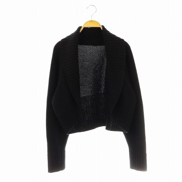 【極美品】FOXEY フォクシー ラップカーディガン ニット 黒色 42 RESEXXY（リゼクシー）の「クロップドルーズニットカーディガン