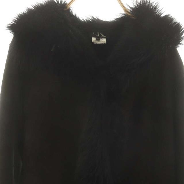中古】カルバンクライン CALVIN KLEIN フード ムートンコート 羊革 4