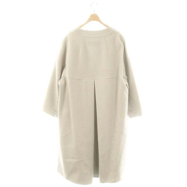 中古】アドーア ADORE 2TONEリバーコート ノーカラー ロング カシミヤ