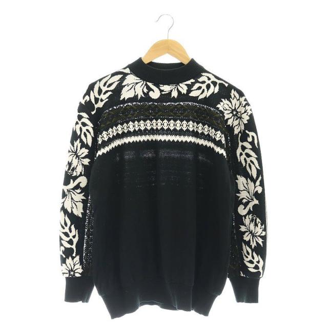 sacai 24SS 総柄　クルーネック　セーター　ニット　24-03297M sacai 24SS 総柄 クルーネック セーター ニット 24-03297M 中古