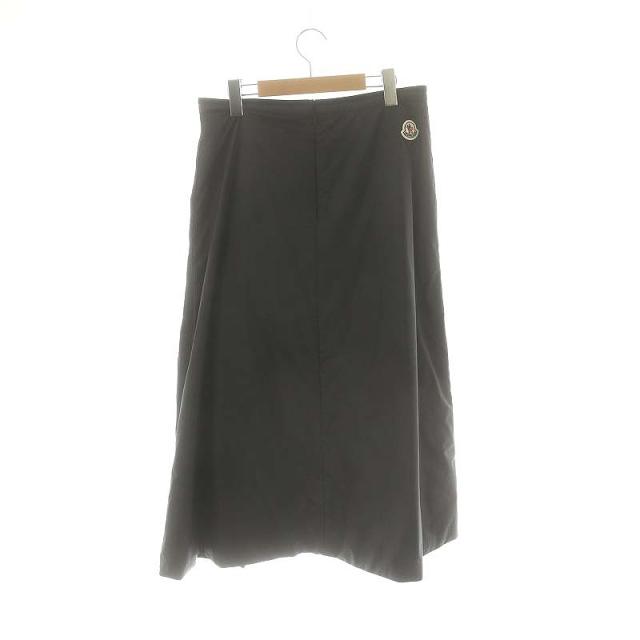 【中古】モンクレール MONCLER GONNA 中綿パディングロングスカート フレア 44 黒 /NR ■OS レディース_1
