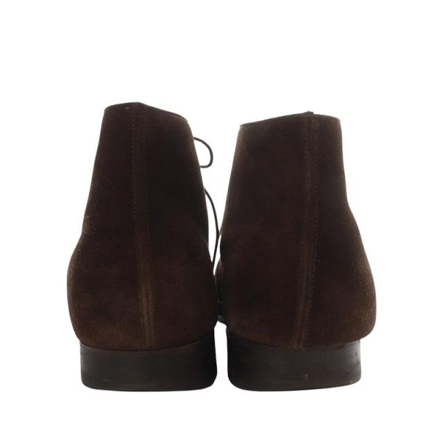 【中古】クロケット&ジョーンズ CROCKETT&JONES TETBURY チャッカブーツ スエード 7.5E ダークブラウン