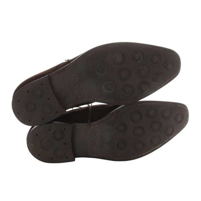 【中古】クロケット&ジョーンズ CROCKETT&JONES TETBURY チャッカブーツ スエード 7.5E ダークブラウン