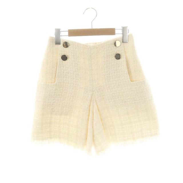 【中古】グレースクラス GRACE Class 24SS ツイードボックスタックショートパンツ 36 ホワイト /HK ■OS レディース