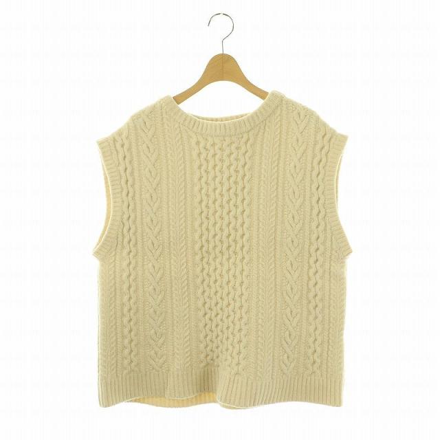 AURALEE HARD TWIST MERINO ARAN ニットベスト AURALEE Hard Twist