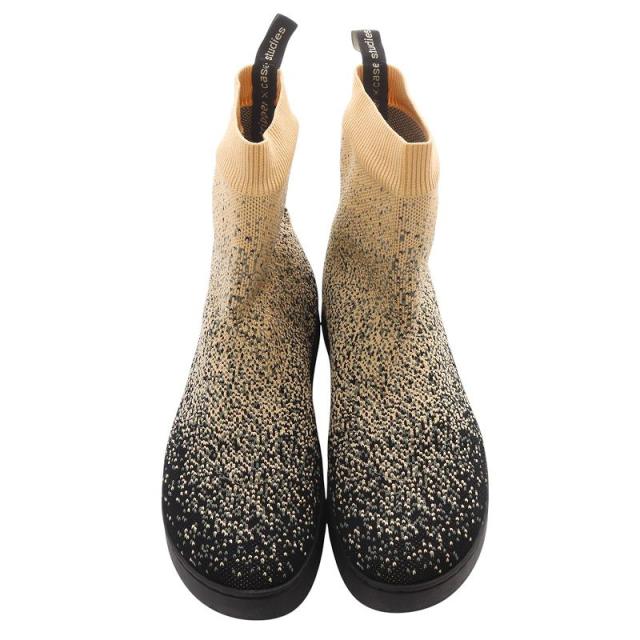 中古】トリッペン ソックスブーツ グラデーション 35 黒 べージュ /SR