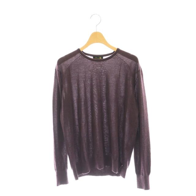 【中古】ドゥロワー Drawer 18Gカシミヤシルククルーネックニット セーター ダークパープル /DO ■OS レディース