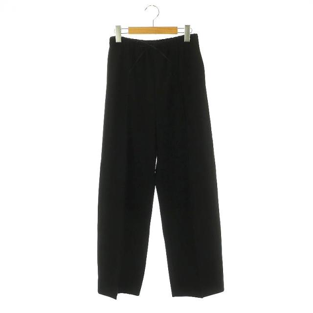 【中古】ドゥロワー Drawer ナイロンドロストパンツ ストレート イージー 34 黒 /CX ■OS レディース