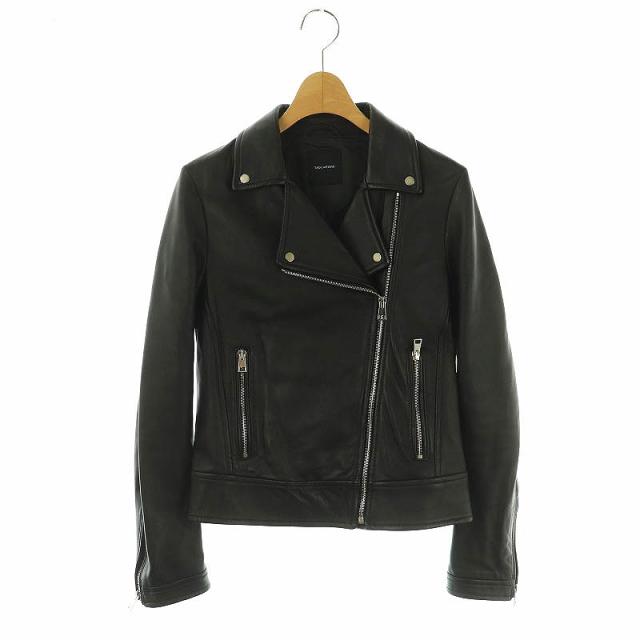 【中古】タリアトーレ TAGLIATORE TMMIE RUI19-01シープレザーダブルライダースジャケット 40 黒 ■OS ■ レディース