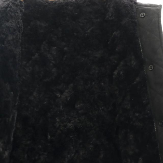 【中古】マッキントッシュ キルティングフーディコート ロング ファー ウール 38 ブラック /DO ■OS ■SH