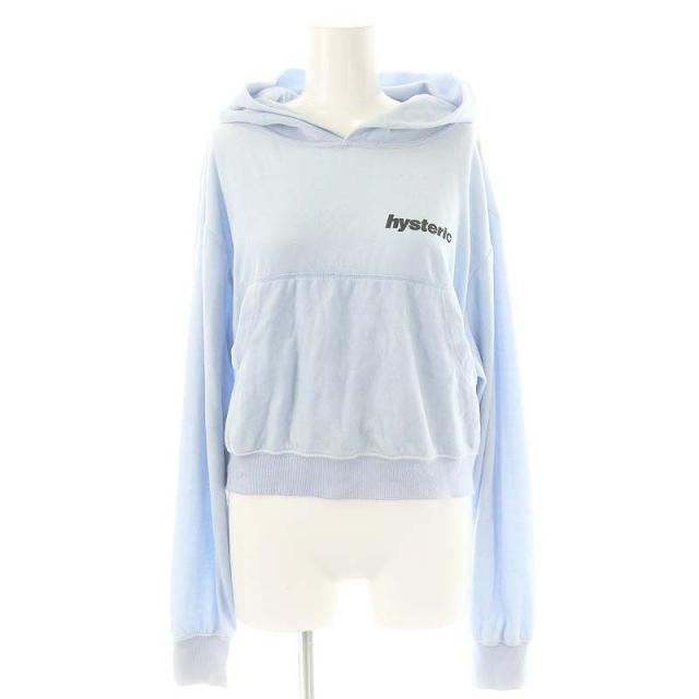 【中古】ヒステリックグラマー HYSTERIC GLAMOUR 24AW SPEEDSTER ショート丈パーカー FREE 水色 /MI ■OS レディース
